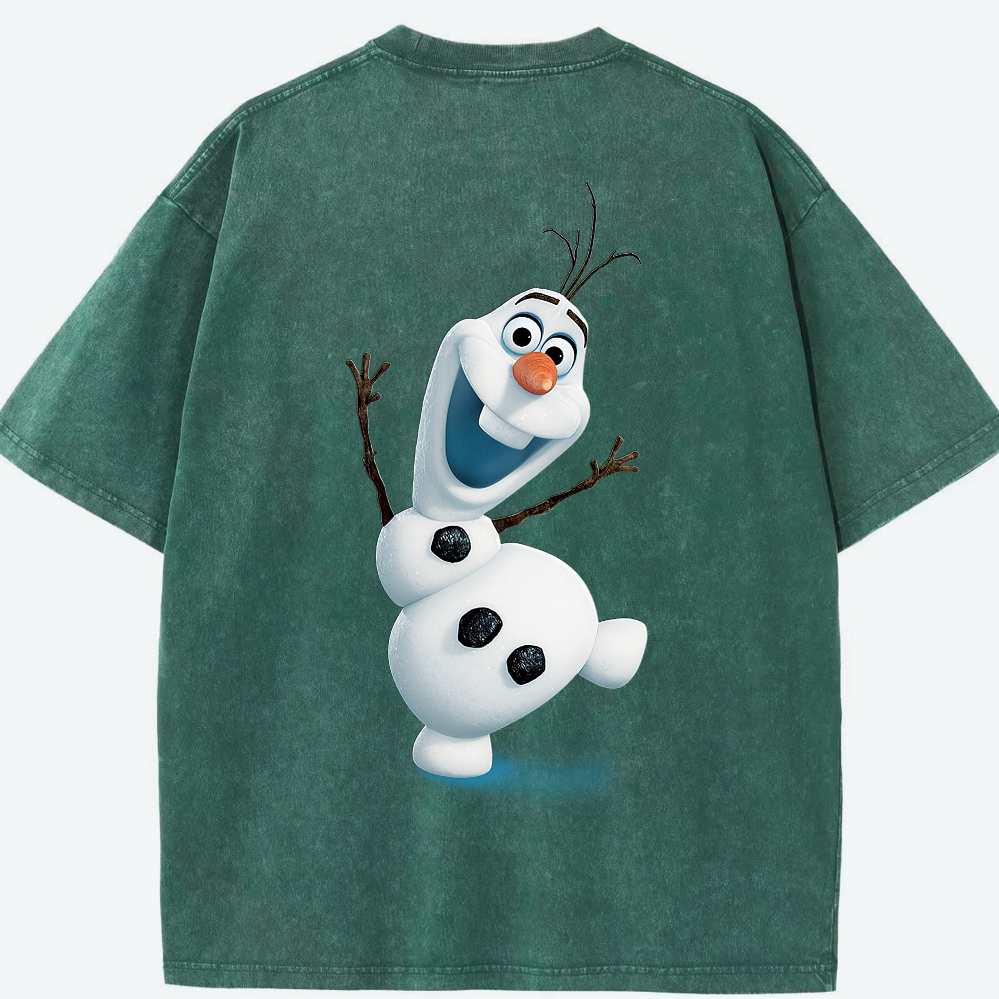 （画像用） アナと雪の女王 アンナ エルサ Frozen Anna Elsa 綿100% ヴィンテージ風 半袖Tシャツ（背面プリント）